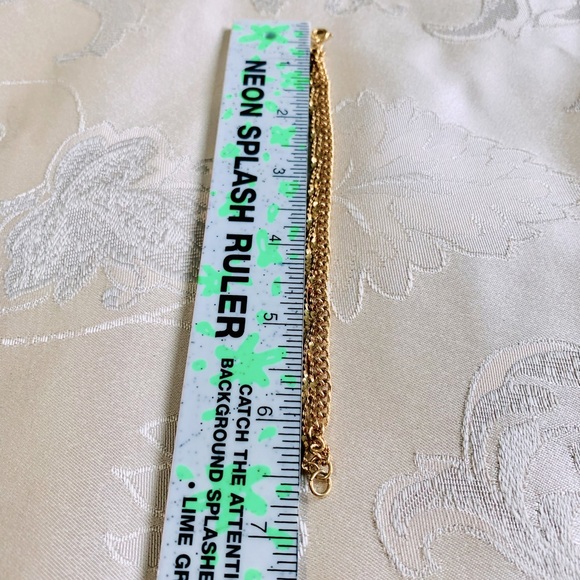 Vintage Triple Strand Gold Tone Bracelet - Picture 2 of 2